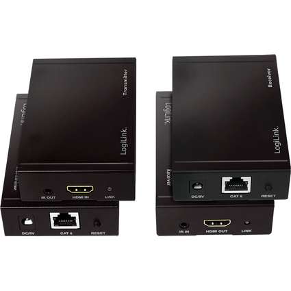 LogiLink Kit d'extension 4K HDMI via LAN, HDCP/IR, 50 m