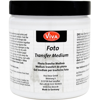 ViVA DECOR Mdium transfert de photo, transparent, 250 ml