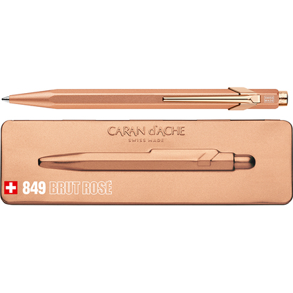 CARAN D'ACHE Stylo  bille 849 Brut Ros, or rose