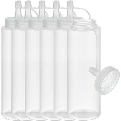 APS Bouteille verseuse souple, 260 ml, set de 6, transparent