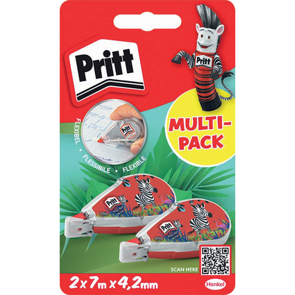 Pritt Rouleau correcteur Mini Flex, 4,2mm x 7m, blister de 2