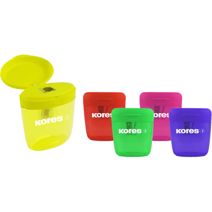 Kores Taille-crayons "Deposito one", de couleurs assorties