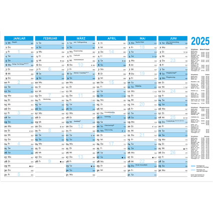 RNK Verlag Tafelkalender 2025, DIN A5 quer, 250 g/qm Karton