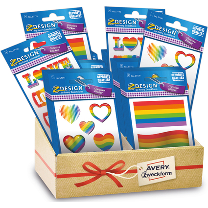 AVERY Zweckform ZDesign Sticker Pride, assortiment