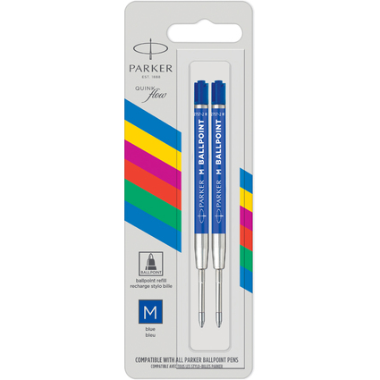 PARKER Recharge pour stylo  bille QUINKflow ECO, M, bleu