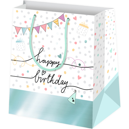 SUSY CARD Sac cadeau "Happy Eco B-day Cake", grand