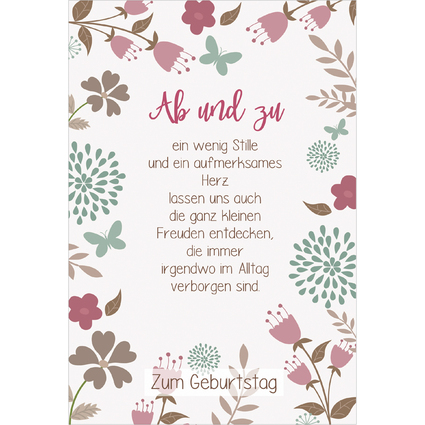 SUSY CARD Geburtstagskarte Lyrics "Ab und zu"