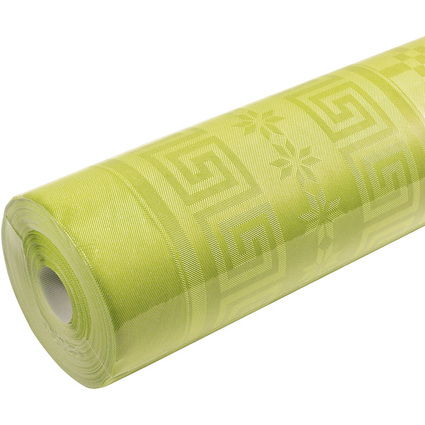 PROnappe Nappe en papier damass, (l)1,18 x (L)6 m,vert kiwi