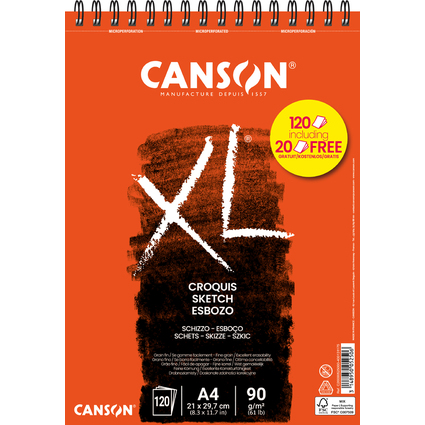 CANSON Bloc croquis et esquisse XL CROQUIS Promo, A4