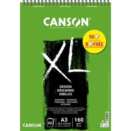 CANSON Bloc  croquis et tudes XL DESSIN Promo, A3