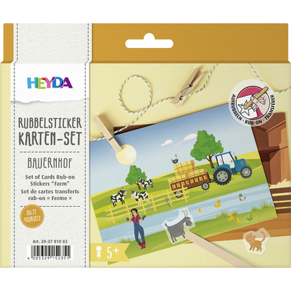 HEYDA Set de cartes transferts rub-on "Ferme"