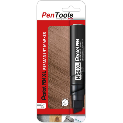 Pentel Marqueur permanent N50XL, pointe biseaute, noir