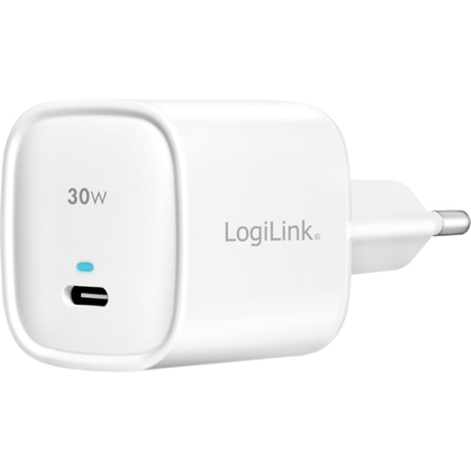 LogiLink Chargeur secteur USB, 1x USB-C (PD), blanc