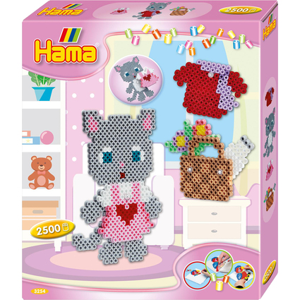 Hama Perles  repasser midi "Chat habill", bote cadeau