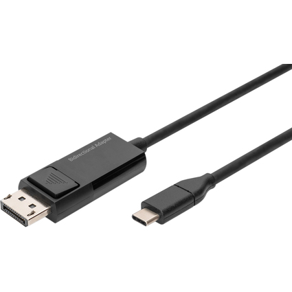 DIGITUS Cble adaptateur bidirectionnel USB Typ C vers DP