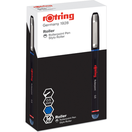 rotring Stylo roller Rollerpoint, largeur trac: 0,5mm, bleu