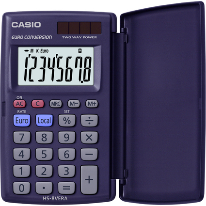 CASIO Calculatrice de poche HS-8 VERA, alimentation solaire