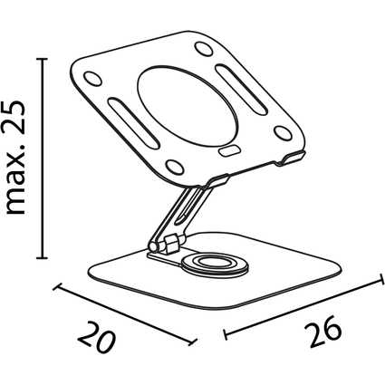 UNiLUX Support ergonomique pour ordinateur portable ERGO TOP