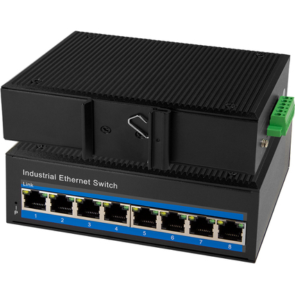 LogiLink Switch industriel Fast Ethernet PoE, 8 ports