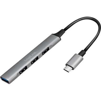 LogiLink Slim Hub USB 3.2 Gen 1, 4 ports, botier aluminium