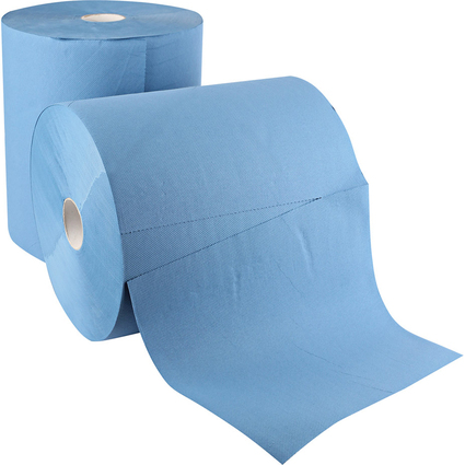 HYGOCLEAN Rouleau papier nettoyant, 380 x 350 mm, bleu