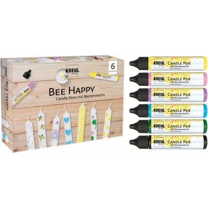 KREUL Candle Pen "Bee Happy", set de 6