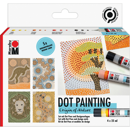 Marabu Set de peinture point  point Dot Pen Set "Origin of