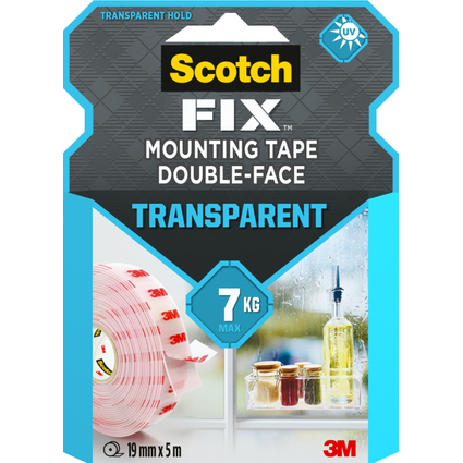 3M Ruban adhsif de fixation Scotch-Fix transparent