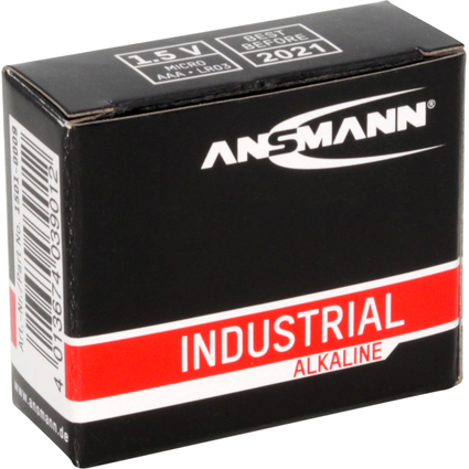 ANSMANN Pile alcaline "Industrial", Micro AAA, pack de 10