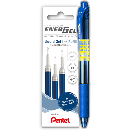 Pentel Liquid Mine pour stylo roller  encre gel bleu