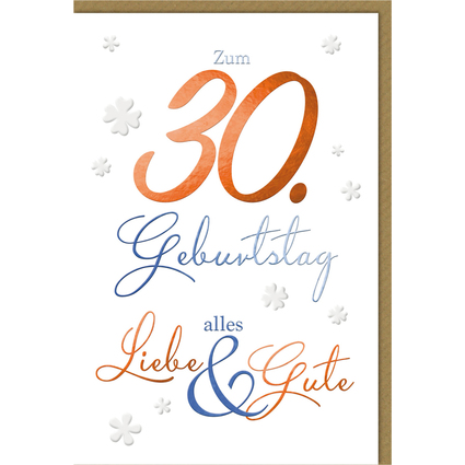 SUSY CARD Geburtstagskarte - 30. Geburtstag "Schrift"