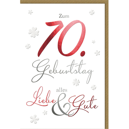 SUSY CARD Geburtstagskarte - 70. Geburtstag "Schrift"