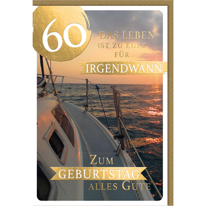 SUSY CARD Geburtstagskarte - 60. Geburtstag "Goldig"