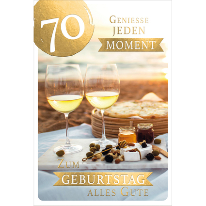 SUSY CARD Geburtstagskarte - 70. Geburtstag "Goldig"