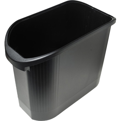 EXACOMPTA Corbeille  papier TOPLINE, 26 litres, noir