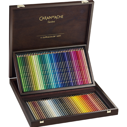 CARAN D'ACHE Crayons de couleur SUPRACOLOR, coffret de 80