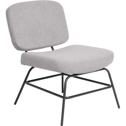 PAPERFLOW Fauteuil visiteur CURVE, gris