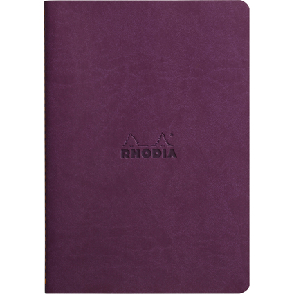 RHODIA Carnet piqre textile RHODIARAMA, A5, lign, violet