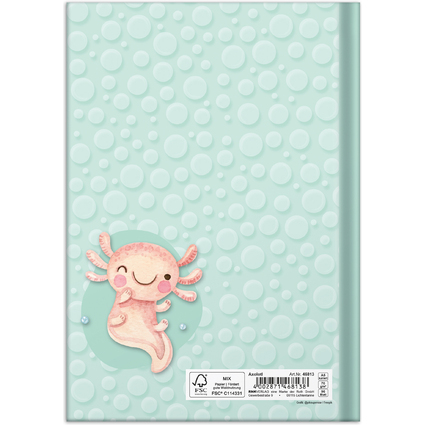 RNK Verlag Carnet de notes "Axolotl", A5, 96 feuilles