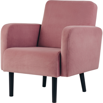 PAPERFLOW Fauteuil LISBOA, habillage en velours, rose