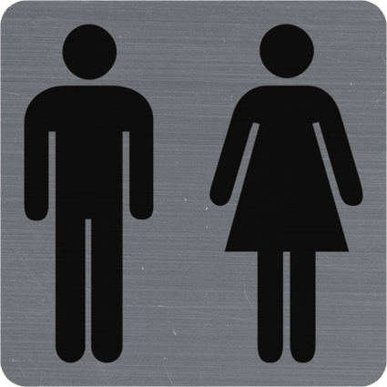 EXACOMPTA Plaque de signalisation "Toilettes Dame/Homme"