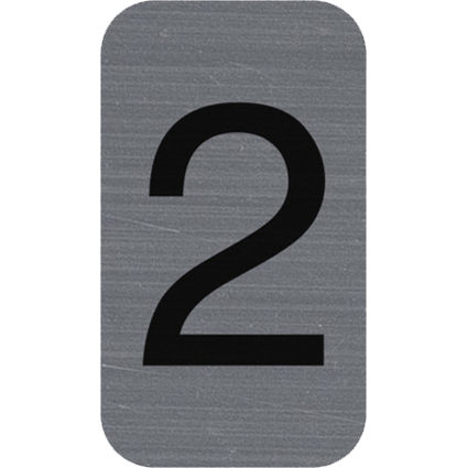 EXACOMPTA Plaque de signalisation chiffres "2", 25 x 44 mm