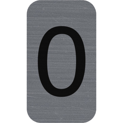 EXACOMPTA Plaque de signalisation chiffres "0", 25 x 44 mm