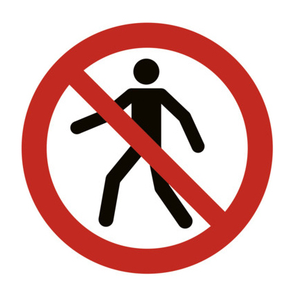 EXACOMPTA Plaque de signalisation "Interdit de marcher"