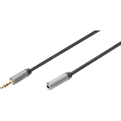 DIGITUS Cble d'extension audio, jack mle 3,5 mm, 1,0 m