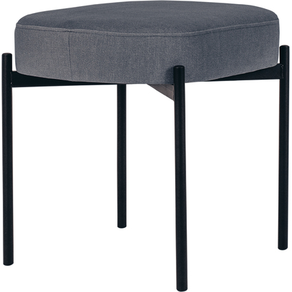 PAPERFLOW Tabouret GAIA, taille S, habillage tissu, gris