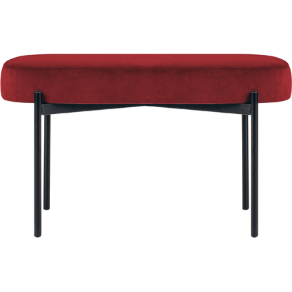 PAPERFLOW Tabouret GAIA, taille M, habillage velours, rouge