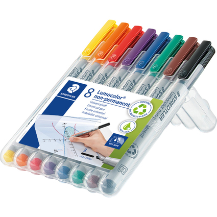 STAEDTLER Marqueur non permanent 312B Lumocolor, tui de 8