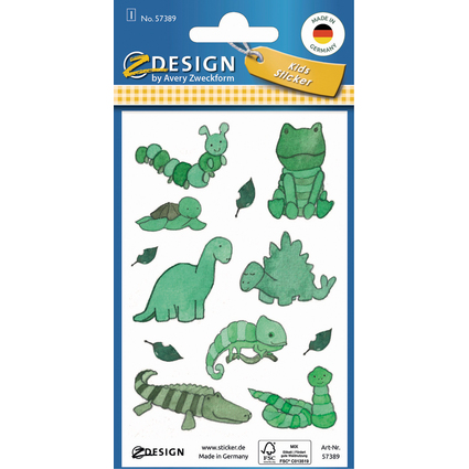 AVERY Zweckform ZDesign KIDS Sticker papier, vert