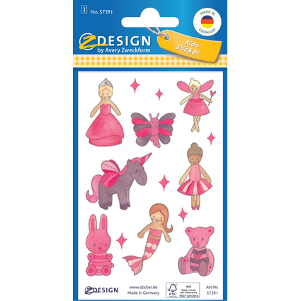 AVERY Zweckform ZDesign KIDS Sticker papier, rose